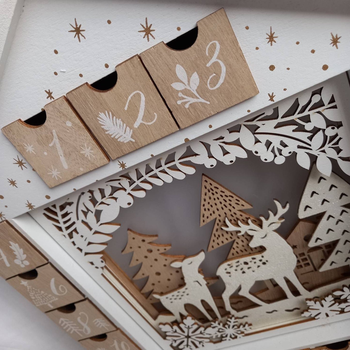 Wooden Christmas Countdown Advent Calender - Personalisable Advent Calendar, Xmas Decor,Xmas Decoration,Christmas Decor,Days Until Christmas