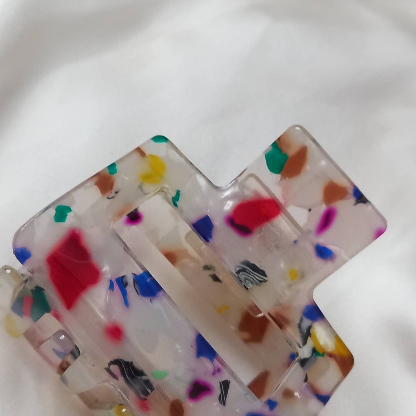 Speckled Hair Clamp- Hair Clip,Blue Hair Accessories,White Hair Claw,Red Hair Claw,Small Hair Clip,Minimalistic Hair Clips,Funky Hair Clip