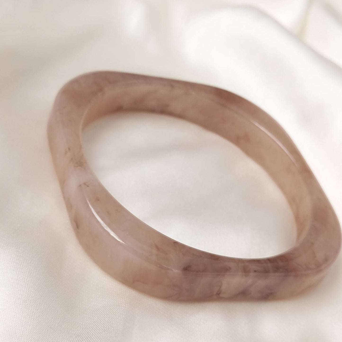 Chunky Square Baby Pink Resin Bracelet - Chunky Bracelet,Resin Bracelet,Baby Pink Bracelet,Thick Bracelet,Chunky jewellery,Resin Jewellery