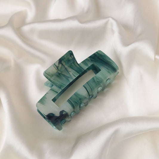 Green Hair Clamp- Hair Clip, Green Hair Accessories, Green Hair Claw, Minimalistic Hair Clips, Funky Hair Clip, Green Hair Clips In The UK