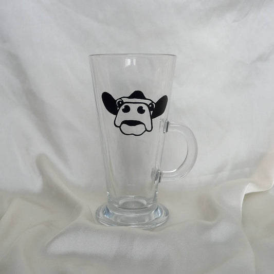 Cow Design Glass Mug - Cow Mug,Cow Gift,Cow Lover,Countryside Mug, Farm Mug,Countryside Lover Gift,Outdoors Lover Gift,Cute Mug Gift