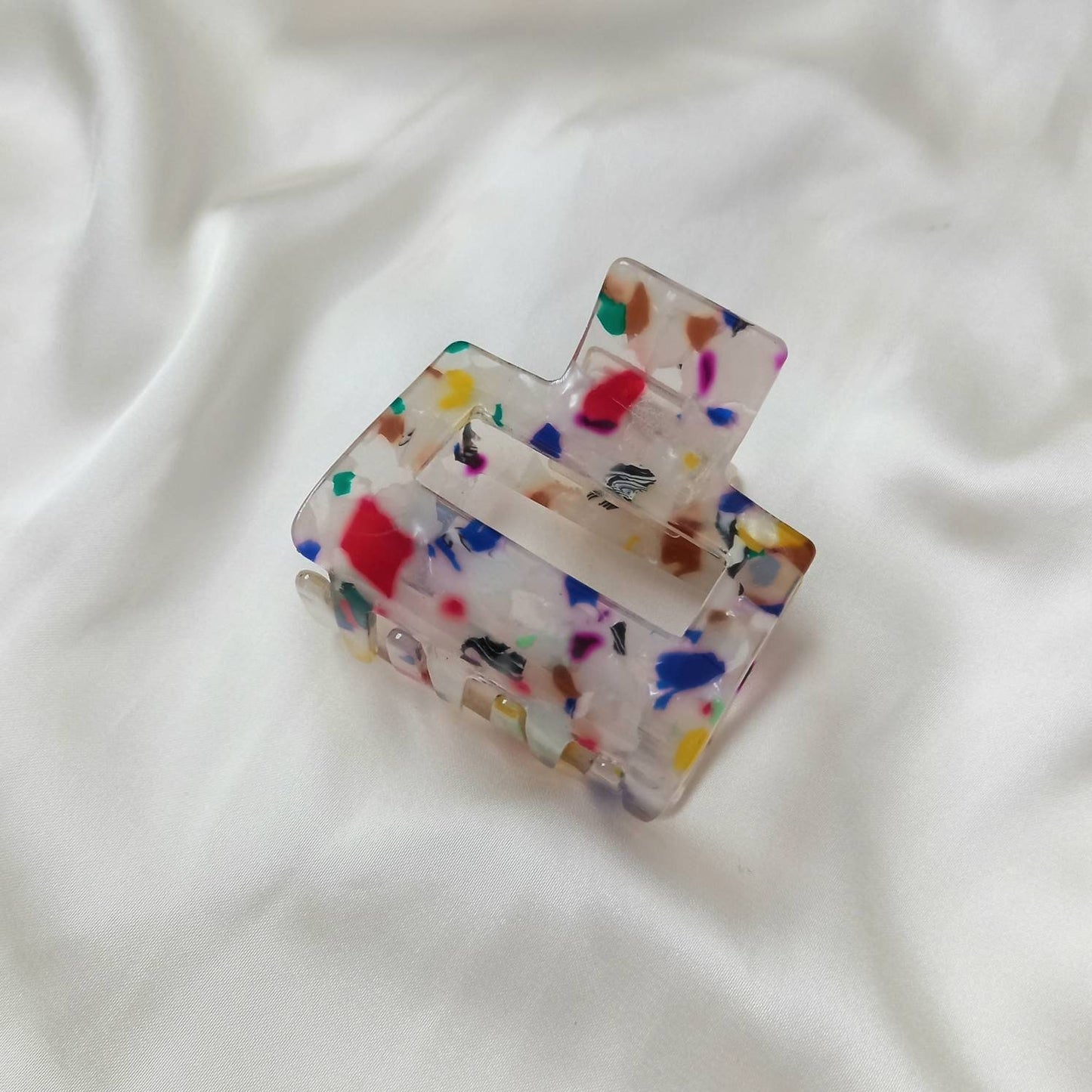 Speckled Hair Clamp- Hair Clip,Blue Hair Accessories,White Hair Claw,Red Hair Claw,Small Hair Clip,Minimalistic Hair Clips,Funky Hair Clip