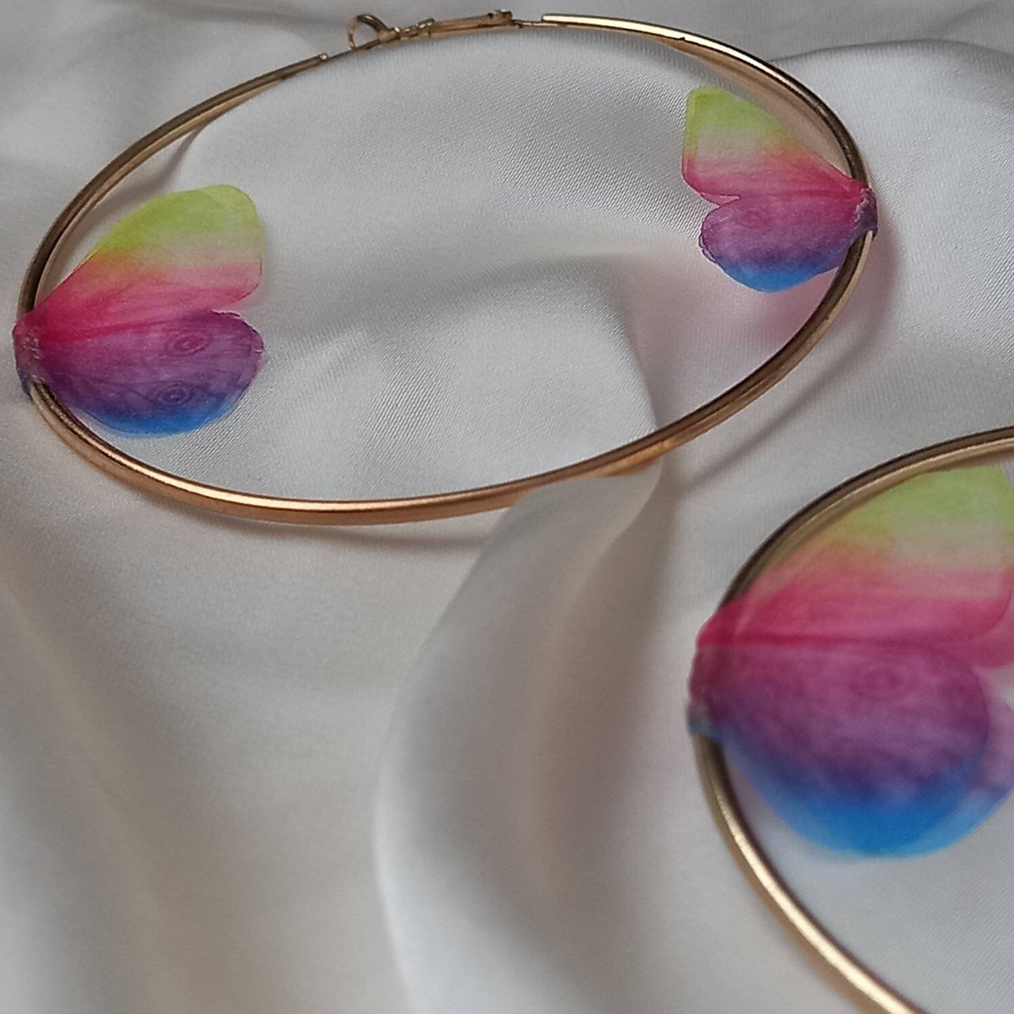 Gold Butterfly Hoop Earrings - Lightweight Hoop Earrings, Butterfly Earrings, Hoop Earrings, Cute Earrings, Gold Earrings, Gold Jewellery