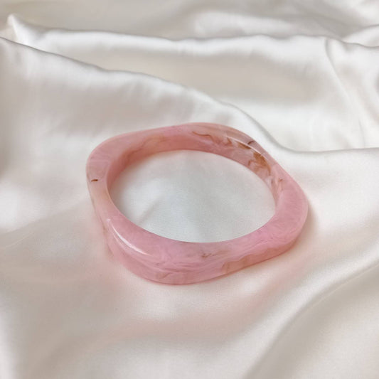 Chunky Square Baby Pink Resin Bracelet - Chunky Bracelet,Resin Bracelet,Baby Pink Bracelet,Thick Bracelet,Chunky jewellery,Resin Jewellery