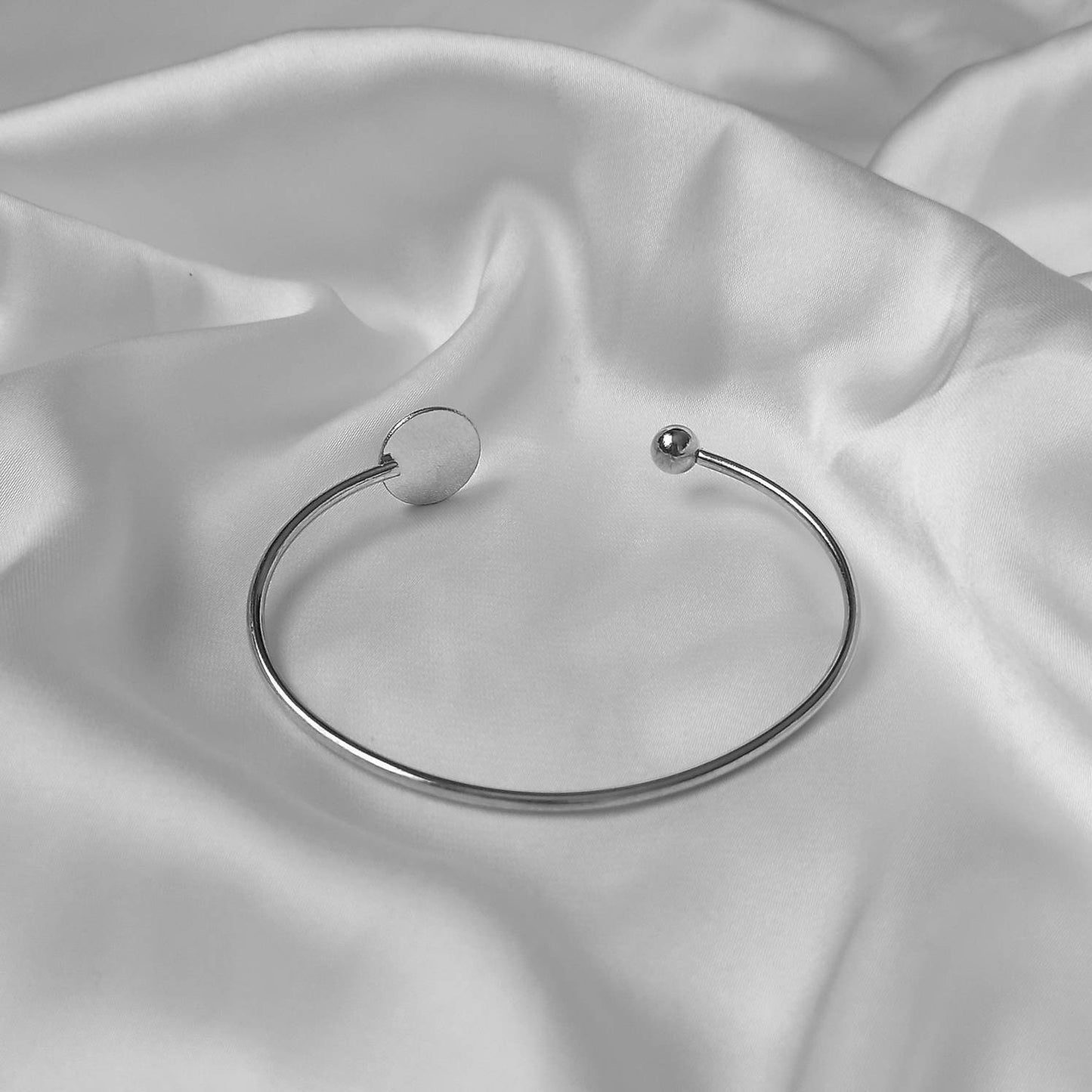 Silver Bangle Bracelet - Silver Jewellery, Silver Accessories, Silver Bangle, Bangle Jewellery, Minimal Bangle Bracelet, Gift For Her