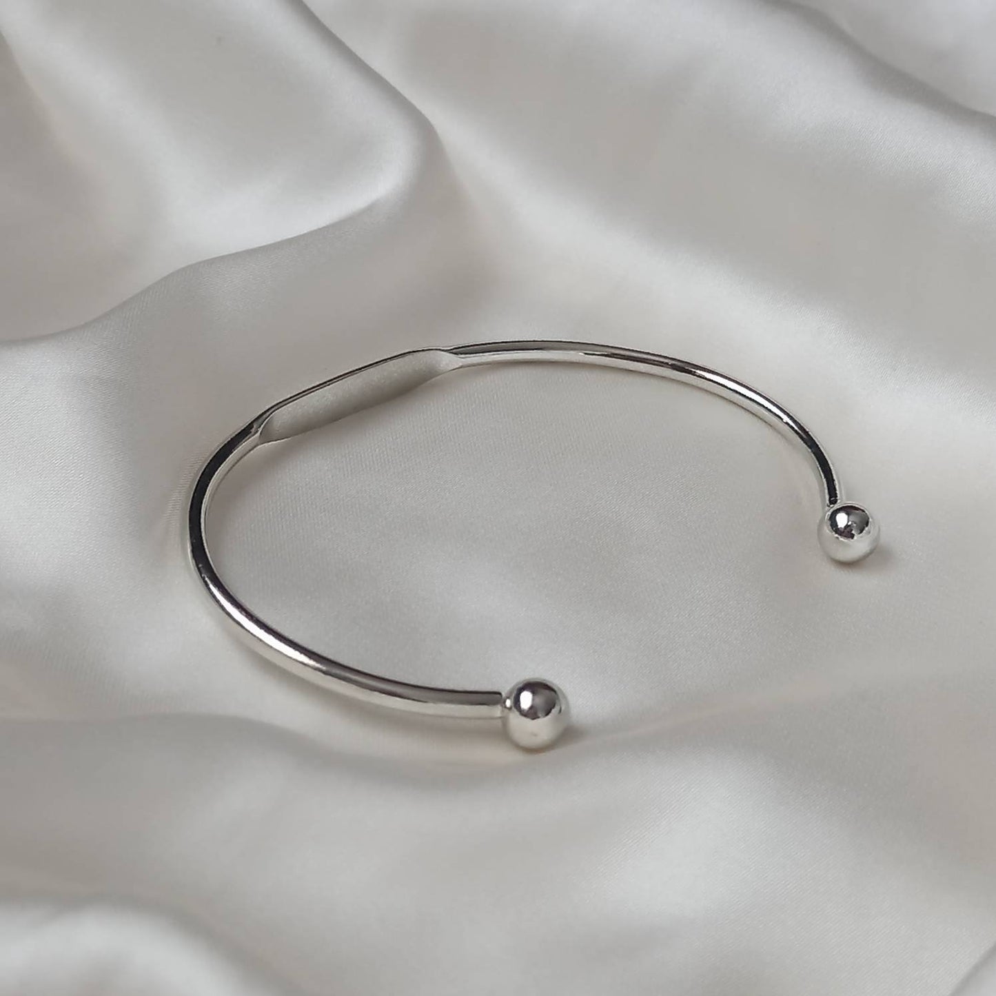 Silver Bangle Bracelet - Silver Jewellery, Silver Accessories, Silver Bangle, Bangle Jewellery, Minimal Bangle Bracelet, Gift For Her
