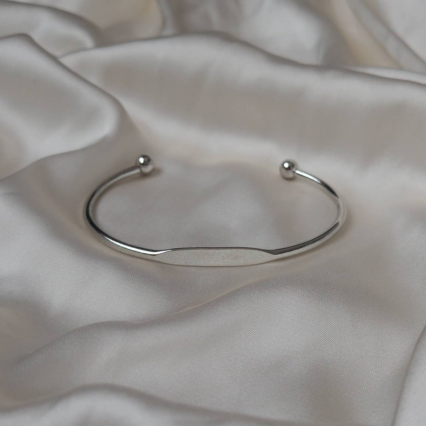 Silver Bangle Bracelet - Silver Jewellery, Silver Accessories, Silver Bangle, Bangle Jewellery, Minimal Bangle Bracelet, Gift For Her