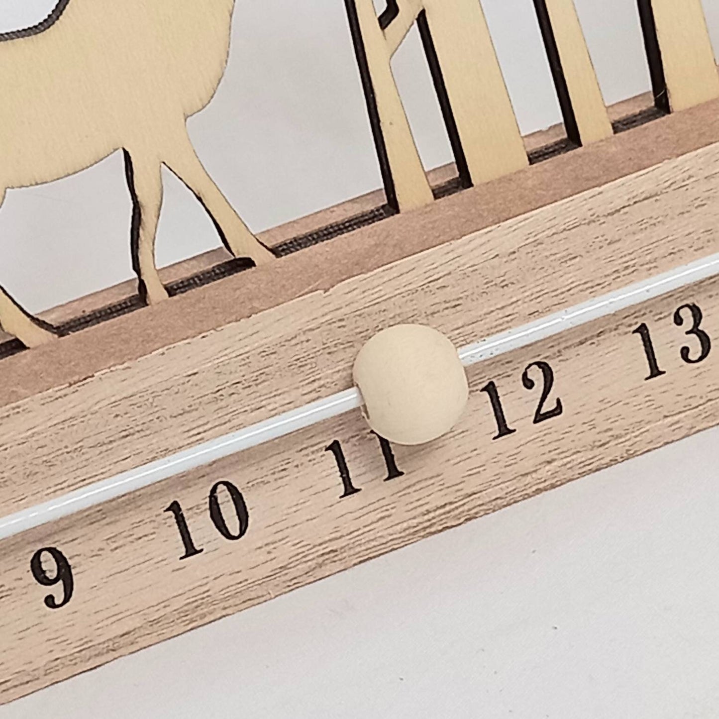 Wooden Reindeer Christmas Countdown - Advent Calendar, Reindeer Decor, Xmas Decoration, Christmas Decor, Days Until Christmas, Winter Decor