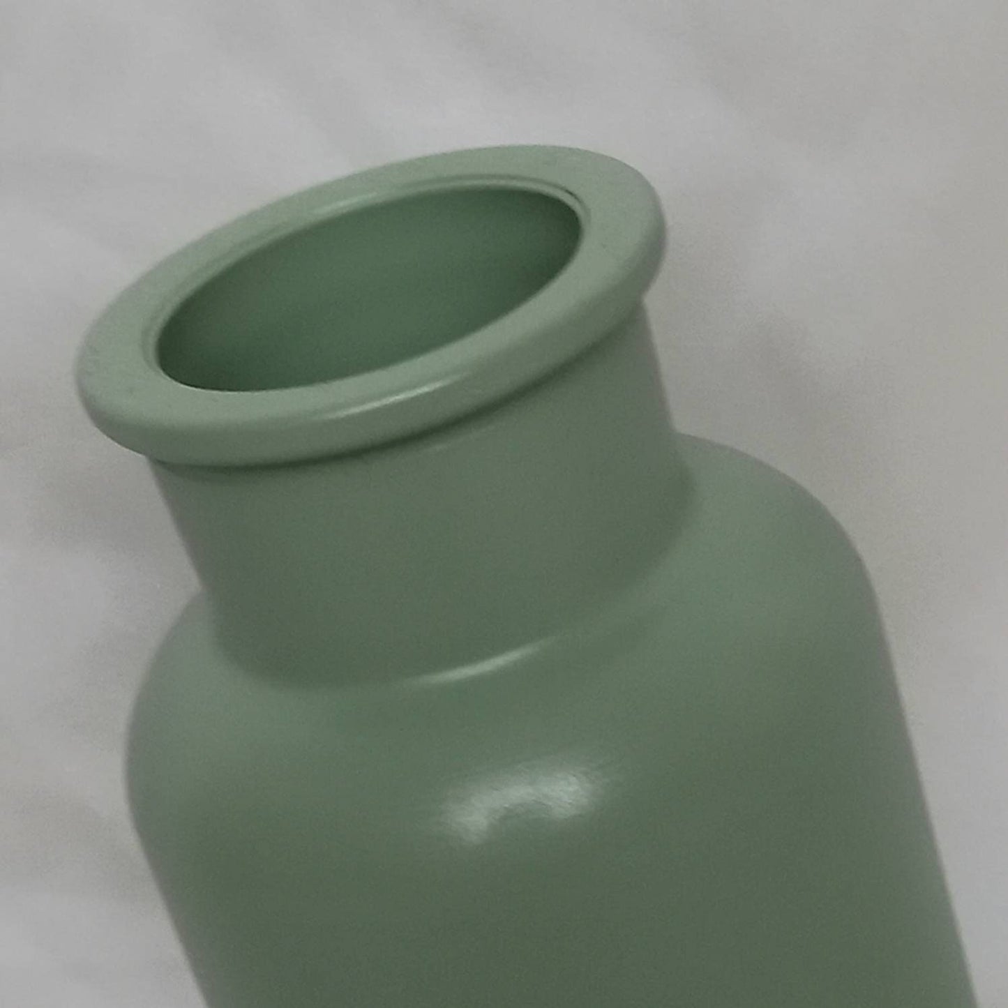 Sage Green Painted Glass Vase - Sage Green Vase, Neutral Vase, Flower Arranging, Decorative Vase, Neutral Homeware, Flowers, Home Decor