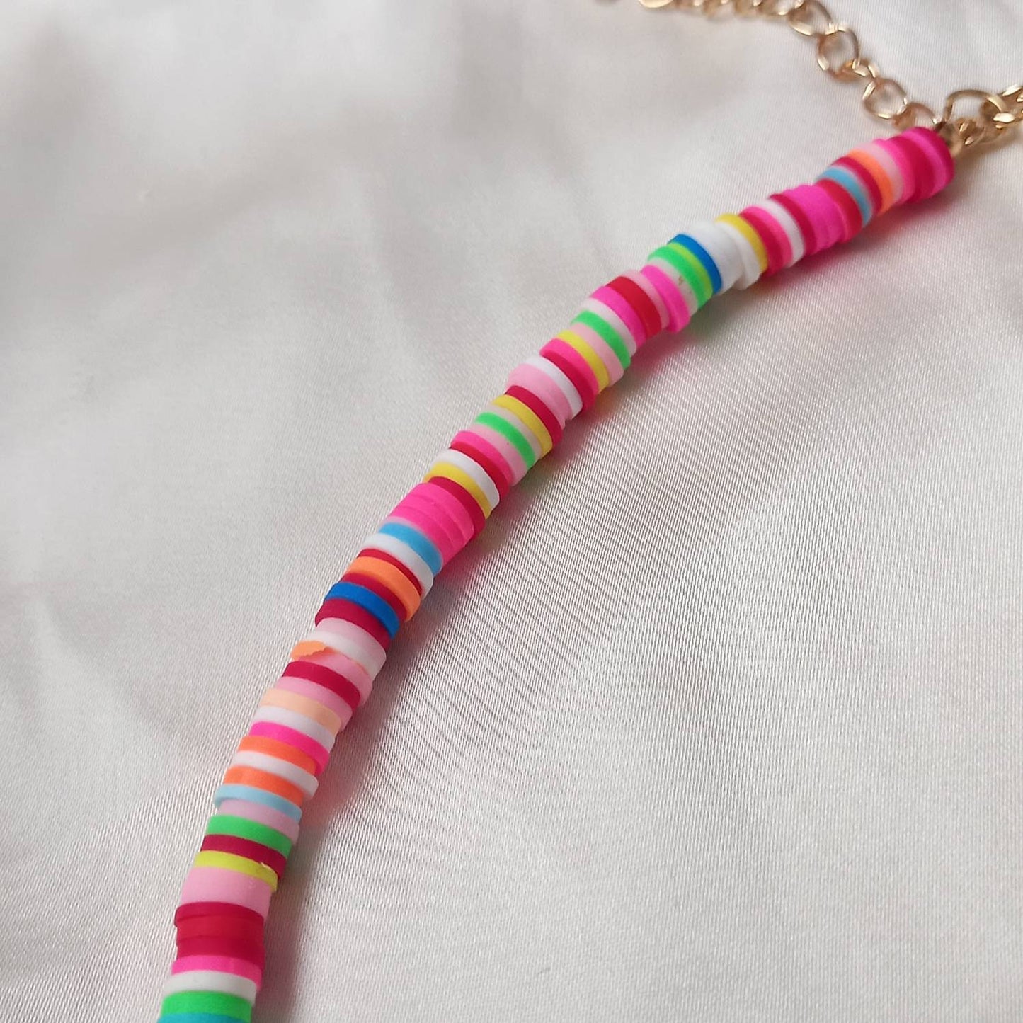 Rainbow Bead Necklace - Rainbow Jewellery, Colourful Bead Necklace, Bright Necklace, Small Necklace, Chunky Necklace, Necklaces In The UK