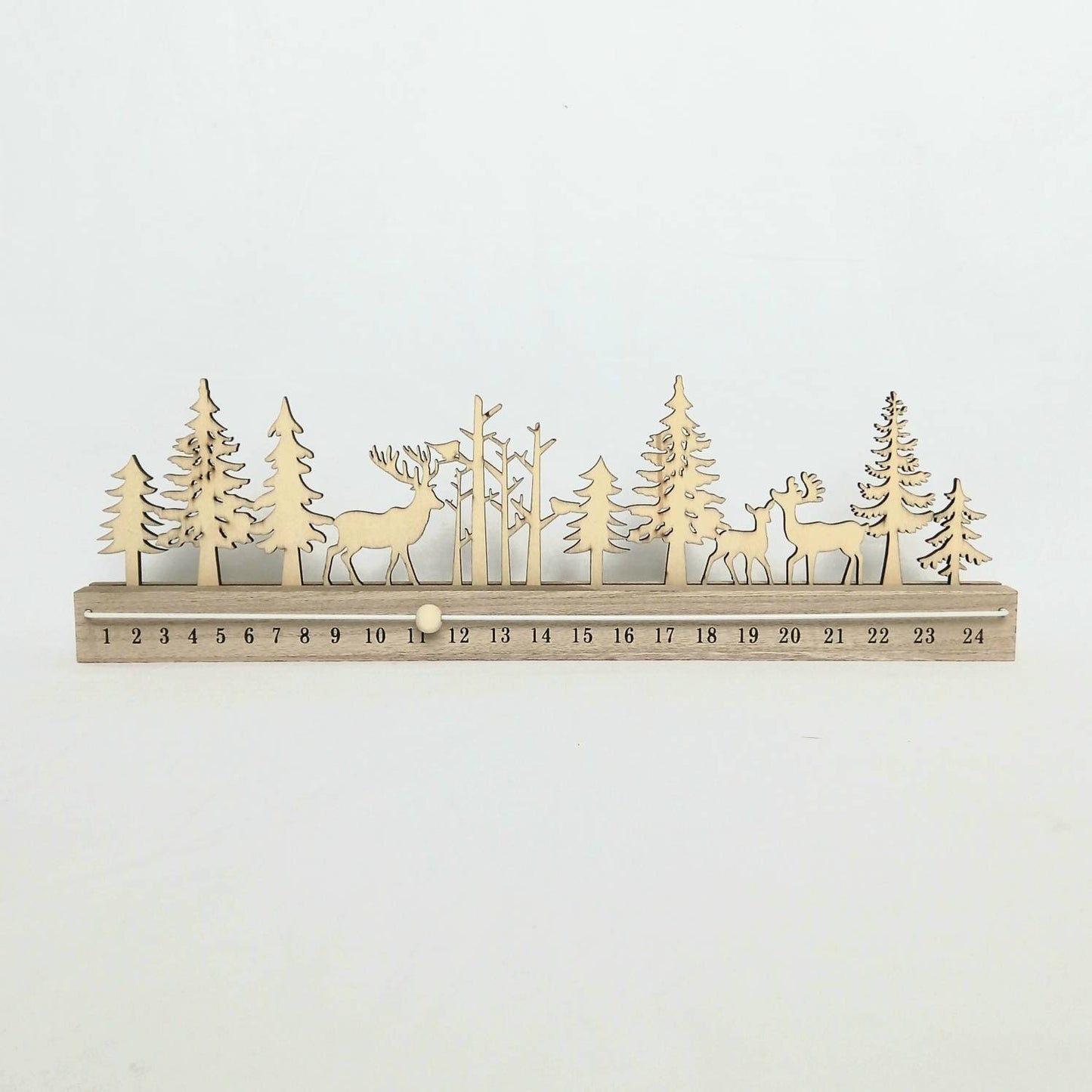 Wooden Reindeer Christmas Countdown - Advent Calendar, Reindeer Decor, Xmas Decoration, Christmas Decor, Days Until Christmas, Winter Decor