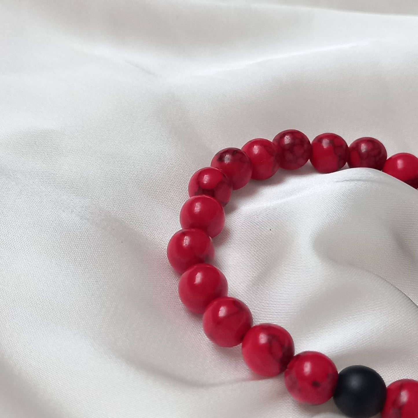 2 Matching Friendship Bead Bracelets - Bead Jewellery, Friendship Accessories, Bead Bracelets, Cute Bracelet, Black & Red Jewellery