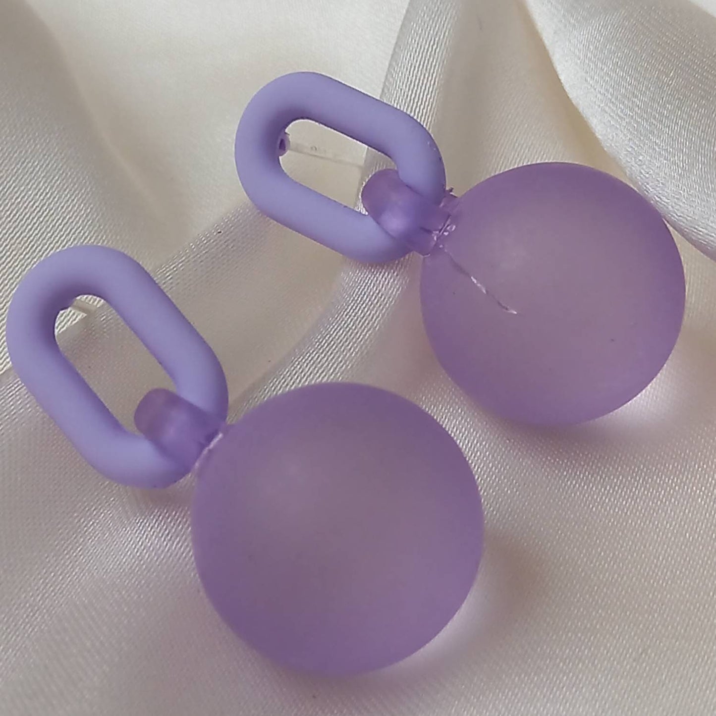 Purple Chain & Bead Drop Earrings -  Purple Earrings, Bead Earrings, Bead Jewellery, Purple Accessories, Purple Jewellery, Chain Jewellery