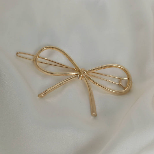 Gold Bow Hair Pin - Gold Hair Pin, Pretty Hair Pin, Jewellery, Simple Hair Accessories,Minimalistic Hair Accessorie,Gold Hair Pins In The UK