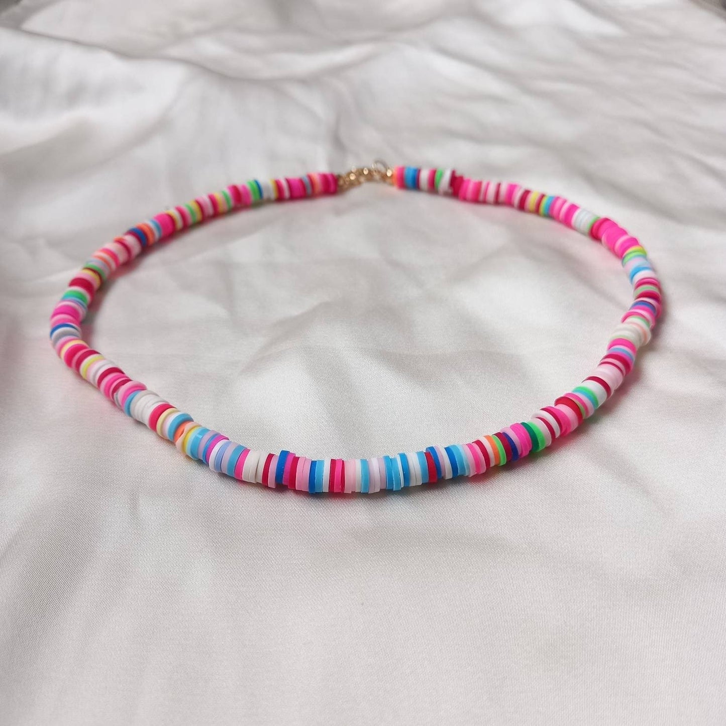 Rainbow Bead Necklace - Rainbow Jewellery, Colourful Bead Necklace, Bright Necklace, Small Necklace, Chunky Necklace, Necklaces In The UK
