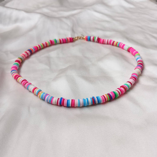 Rainbow Bead Necklace - Rainbow Jewellery, Colourful Bead Necklace, Bright Necklace, Small Necklace, Chunky Necklace, Necklaces In The UK