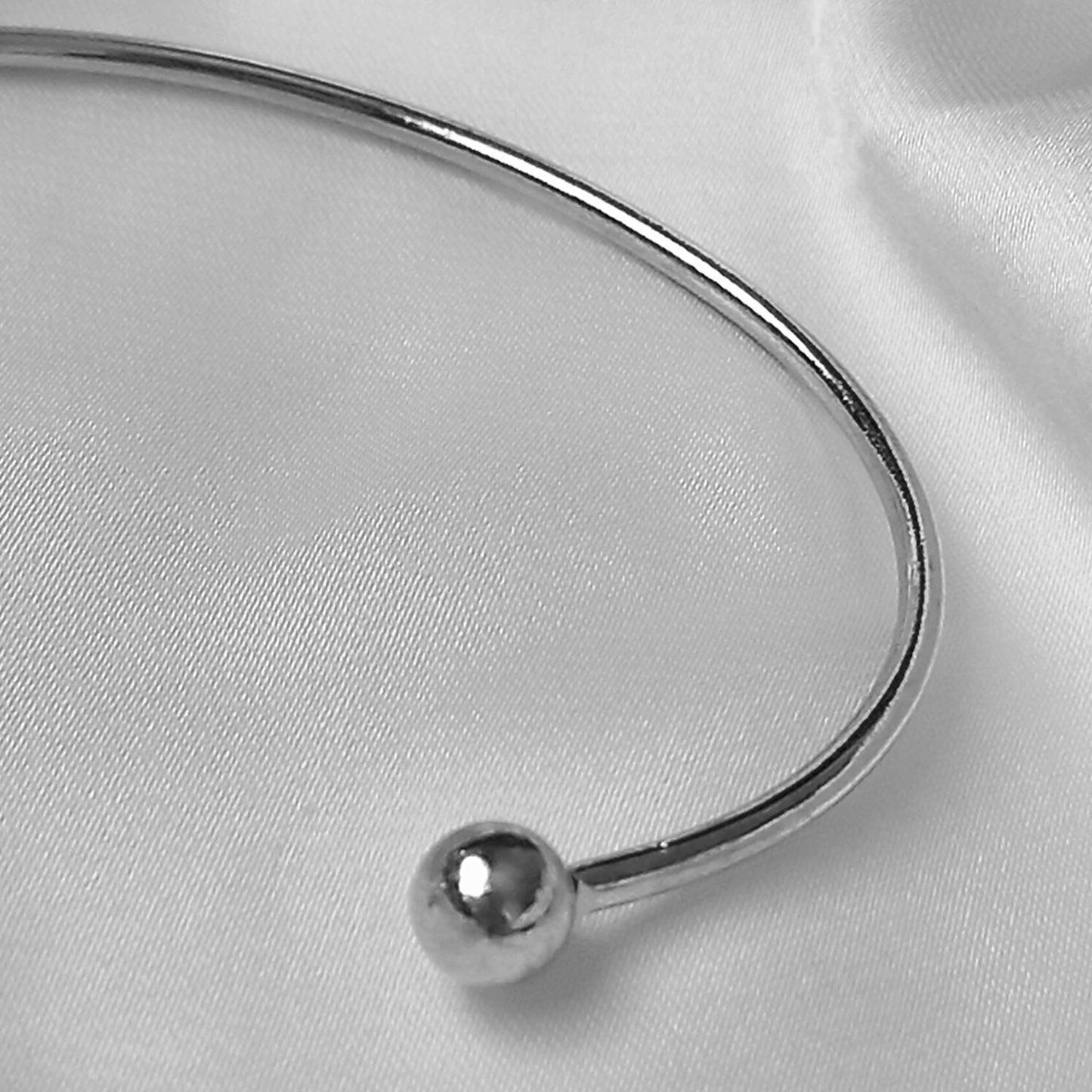 Silver Bangle Bracelet - Silver Jewellery, Silver Accessories, Silver Bangle, Bangle Jewellery, Minimal Bangle Bracelet, Gift For Her