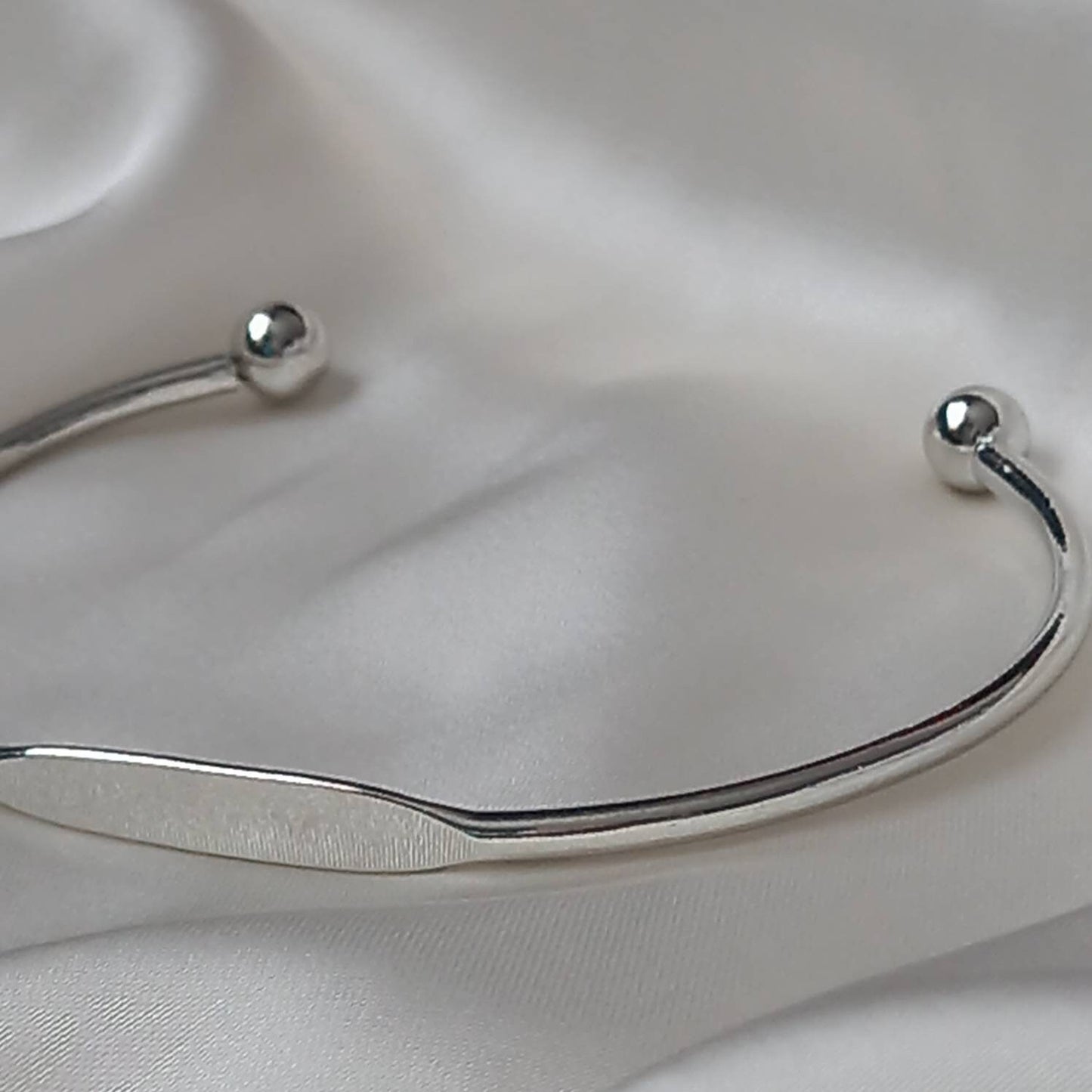 Silver Bangle Bracelet - Silver Jewellery, Silver Accessories, Silver Bangle, Bangle Jewellery, Minimal Bangle Bracelet, Gift For Her