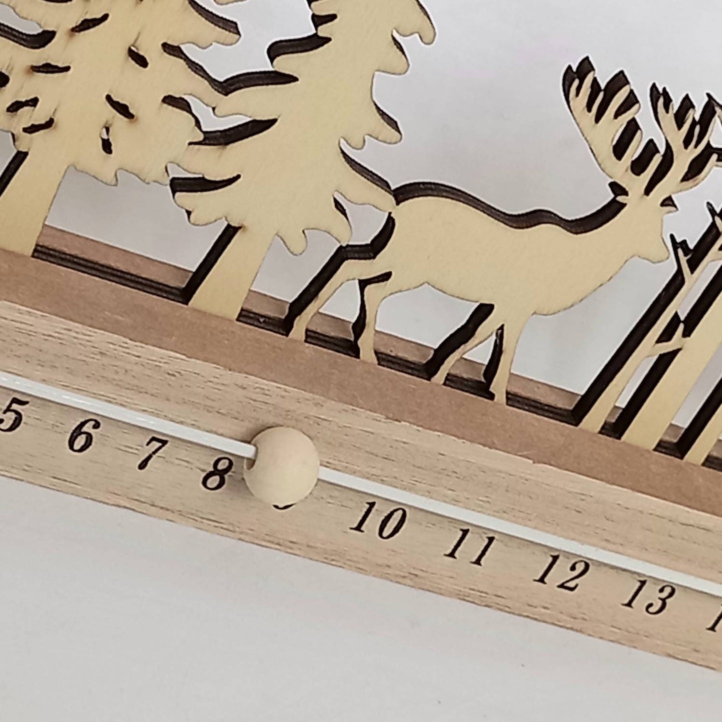 Wooden Reindeer Christmas Countdown - Advent Calendar, Reindeer Decor, Xmas Decoration, Christmas Decor, Days Until Christmas, Winter Decor