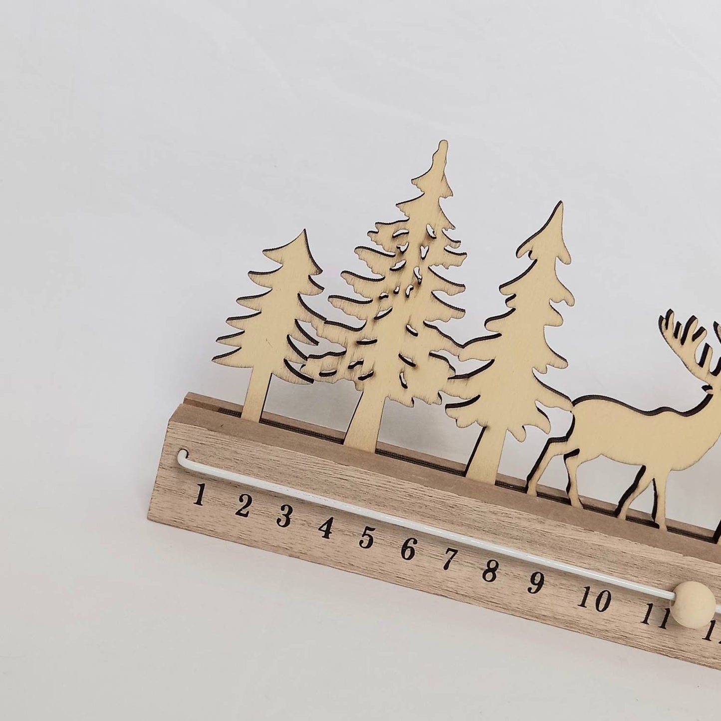 Wooden Reindeer Christmas Countdown - Advent Calendar, Reindeer Decor, Xmas Decoration, Christmas Decor, Days Until Christmas, Winter Decor