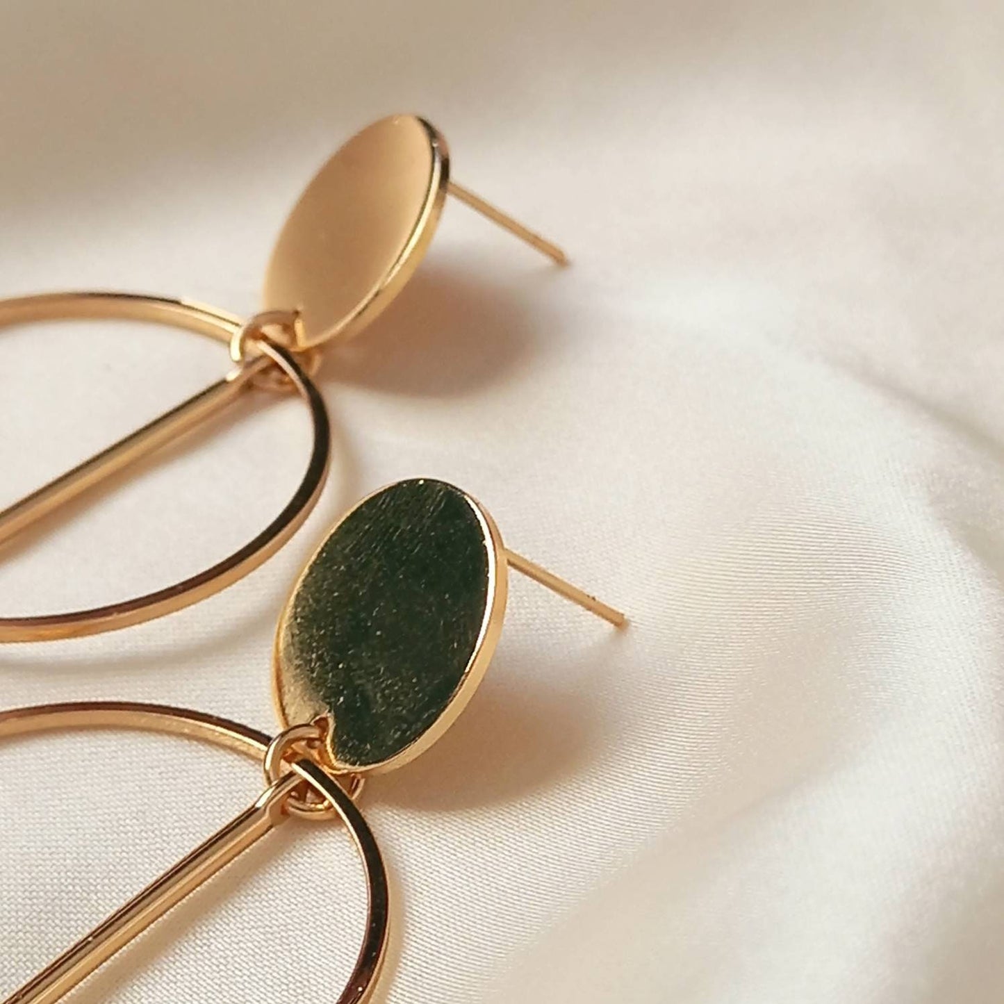 Gold Plated Drop Earrings -  Abstract Earrings,Unique Earrings,High Polished,Hanging Jewellery,Gold Accessories,Gold Jewellery,Gold Earrings