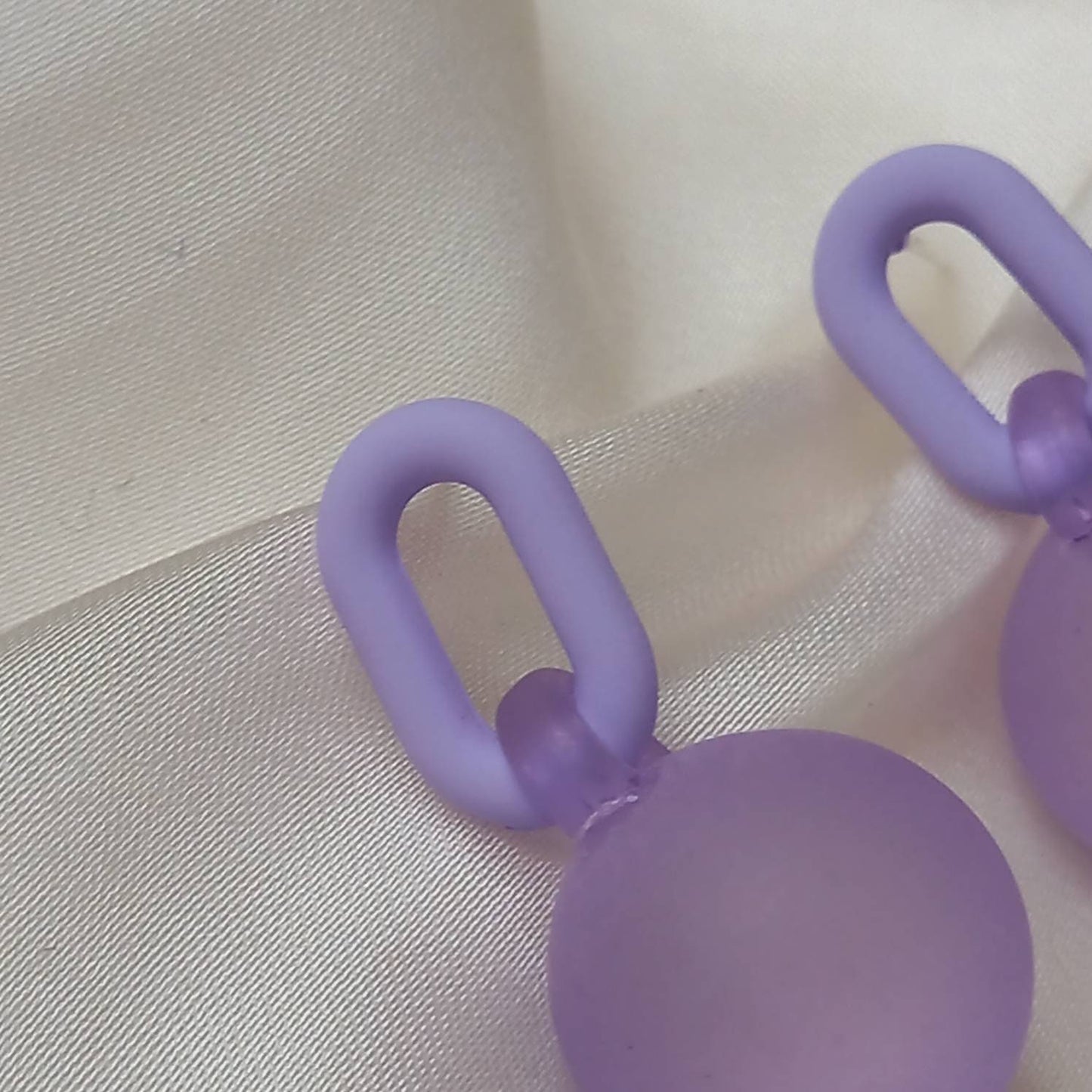 Purple Chain & Bead Drop Earrings -  Purple Earrings, Bead Earrings, Bead Jewellery, Purple Accessories, Purple Jewellery, Chain Jewellery