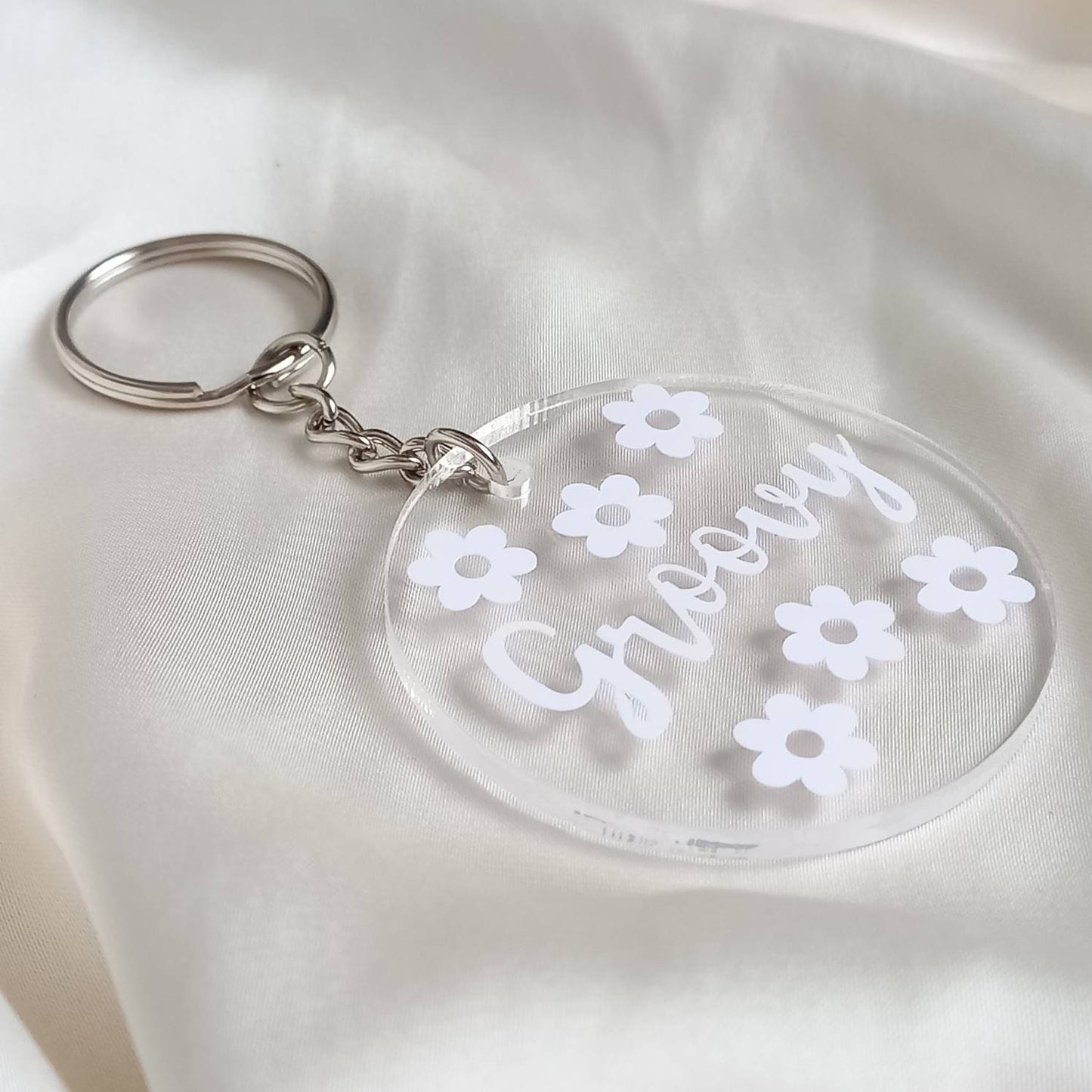 Groovy Retro Flower Keychain -  70's Style Design,Vintage Style Keychain,Retro Keychain,Funky Keychain,Keyring In The UK, Groovy Keychain