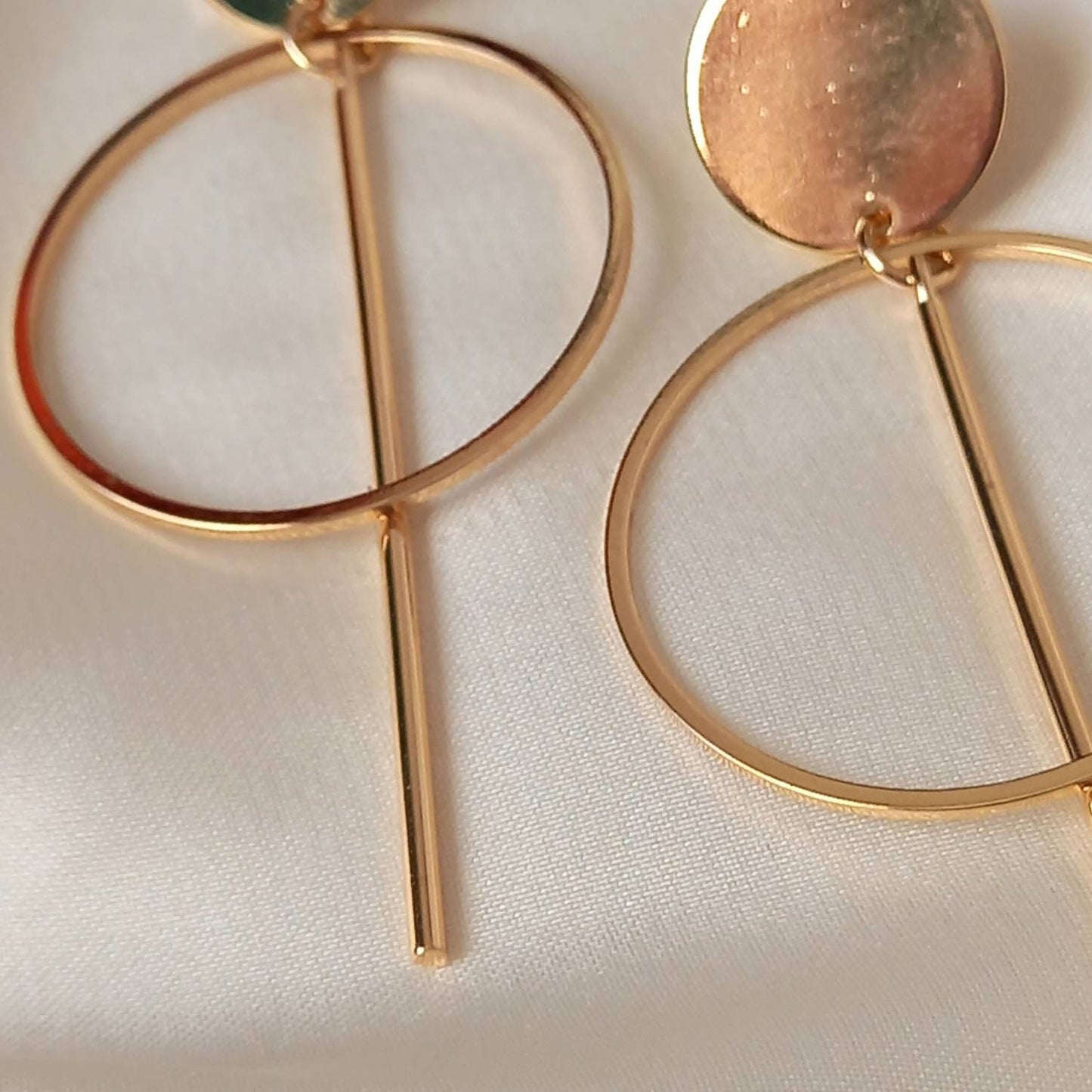 Gold Plated Drop Earrings -  Abstract Earrings,Unique Earrings,High Polished,Hanging Jewellery,Gold Accessories,Gold Jewellery,Gold Earrings