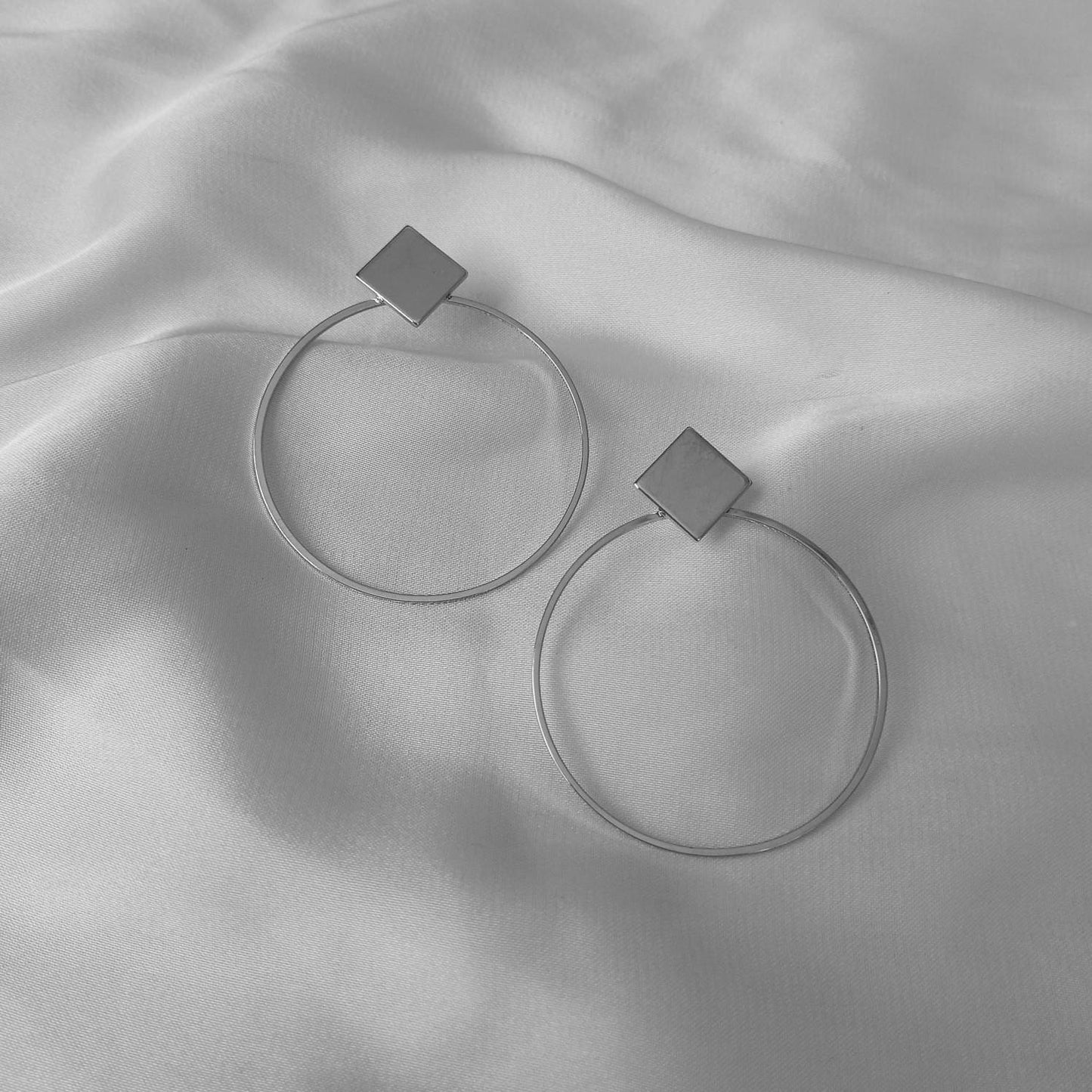 Silver Plated Drop Earrings -  Abstract Earrings, Unique Earrings, Hanging Jewellery, Silver Accessories, Silver Jewellery, Silver Earrings