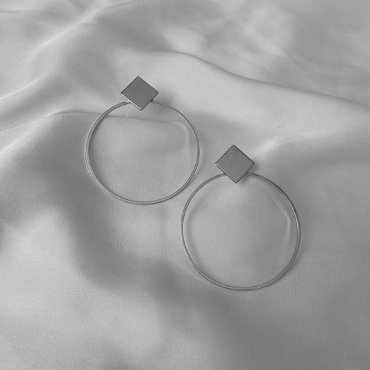 Silver Plated Drop Earrings -  Abstract Earrings, Unique Earrings, Hanging Jewellery, Silver Accessories, Silver Jewellery, Silver Earrings