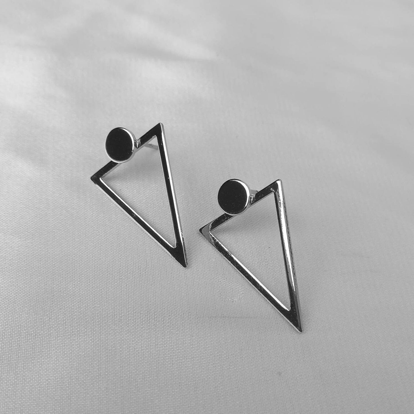 Silver Plated Drop Earrings -  Abstract Earrings, Unique Earrings, Hanging Jewellery, Silver Accessories, Silver Jewellery, Silver Earrings