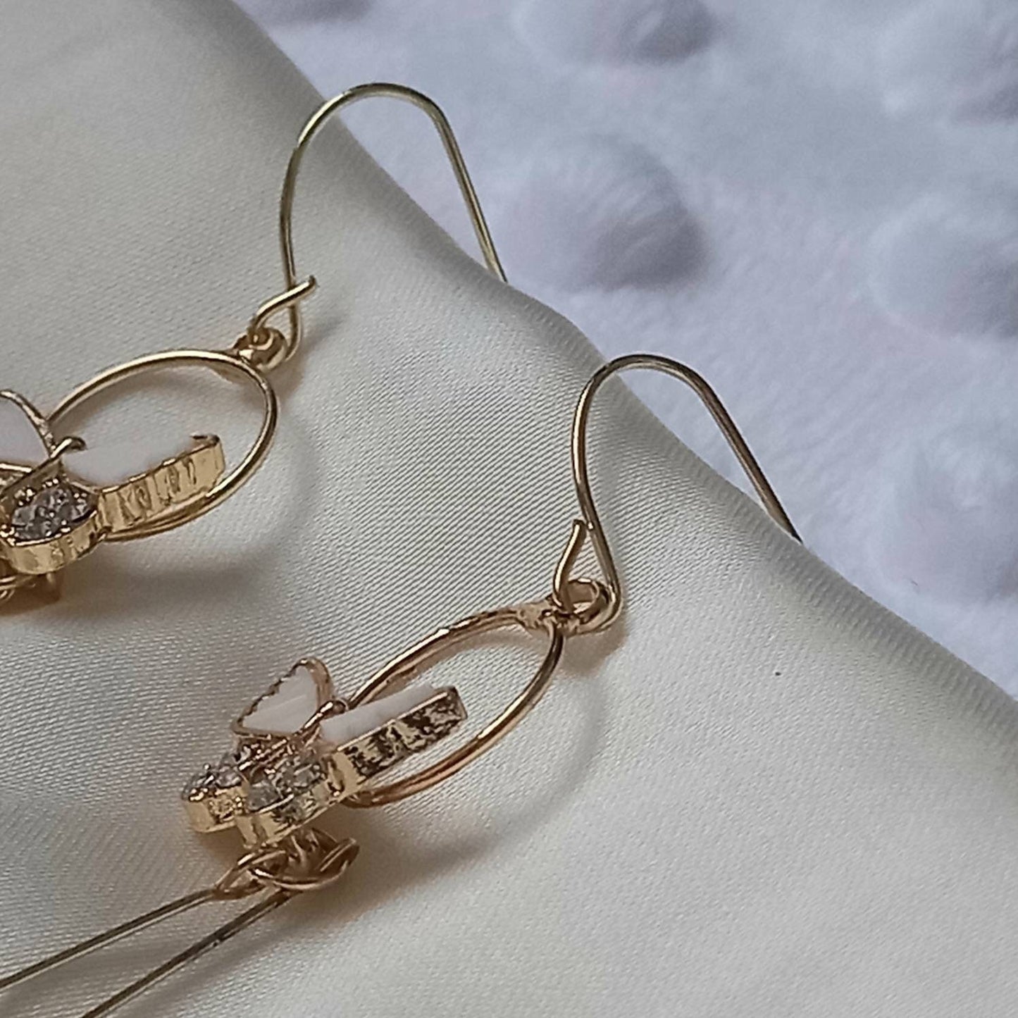 Gold Butterfly Drop Earrings - Lightweight Drop Earrings, Butterfly Earrings, Cute Earrings,Gold Earrings In The UK,Gold Butterfly Jewellery
