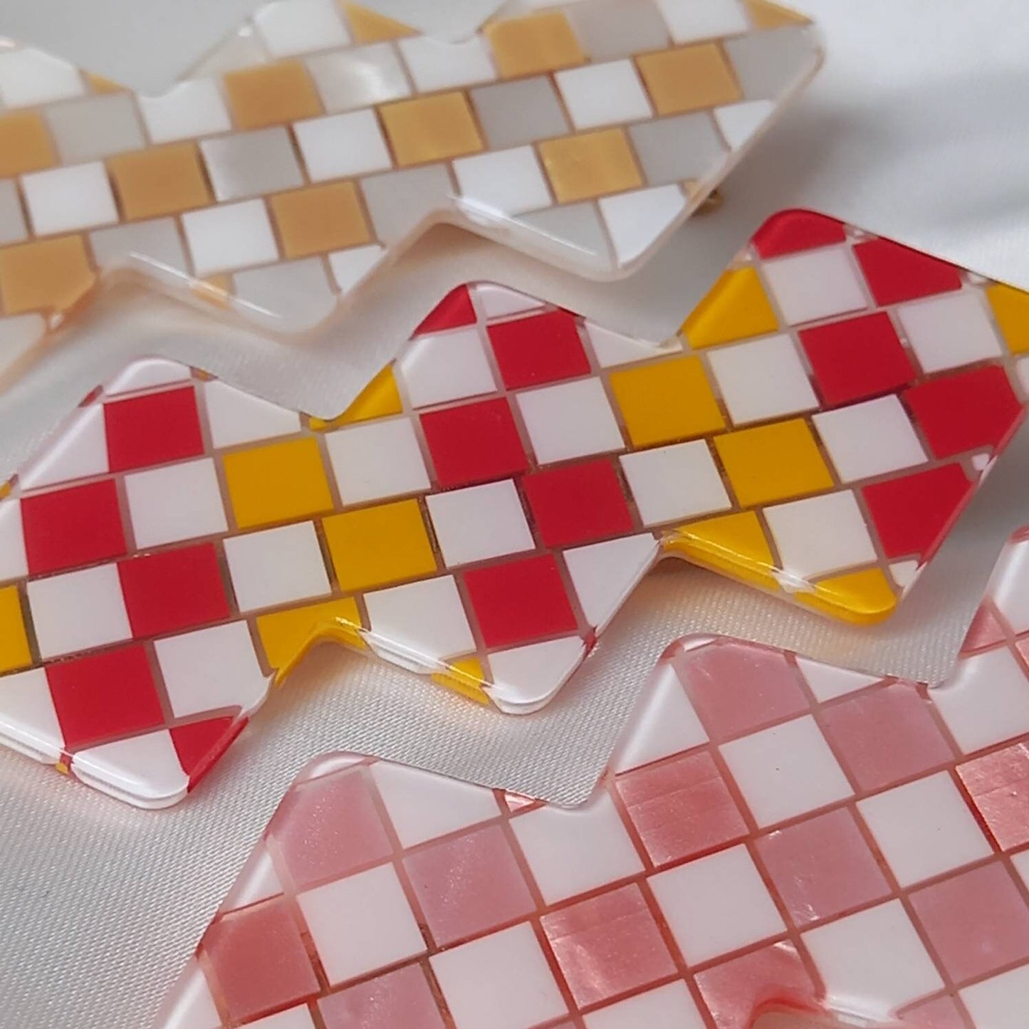 Set of 3 Retro Hair Clips - Hair Clip, Funky Hair Accessories, 70's Accessories, Fashion Acessories, Minimalistic Hair Clips, Neutral