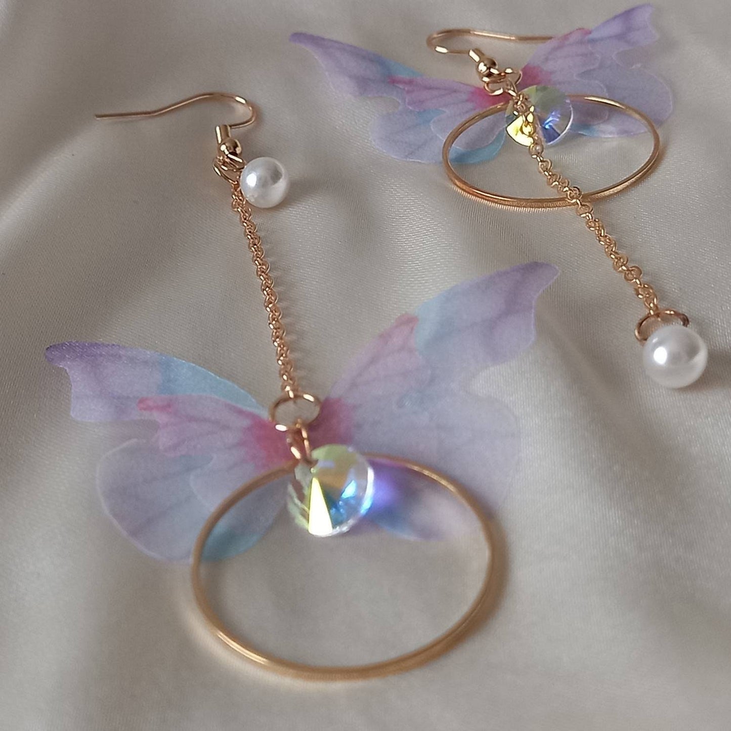 Gold Butterfly Drop Earrings - Lightweight Drop Earrings, Butterfly Earrings, Cute Earrings,Gold Earrings In The UK,Gold Butterfly Jewellery