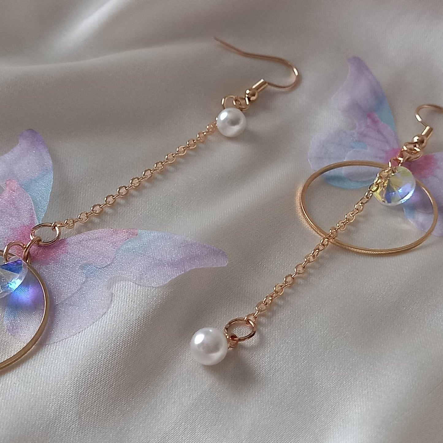 Gold Butterfly Drop Earrings - Lightweight Drop Earrings, Butterfly Earrings, Cute Earrings,Gold Earrings In The UK,Gold Butterfly Jewellery