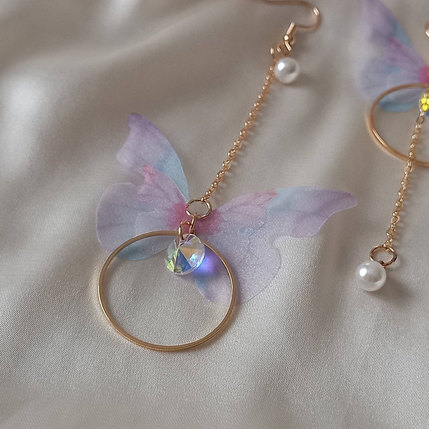 Gold Butterfly Drop Earrings - Lightweight Drop Earrings, Butterfly Earrings, Cute Earrings,Gold Earrings In The UK,Gold Butterfly Jewellery