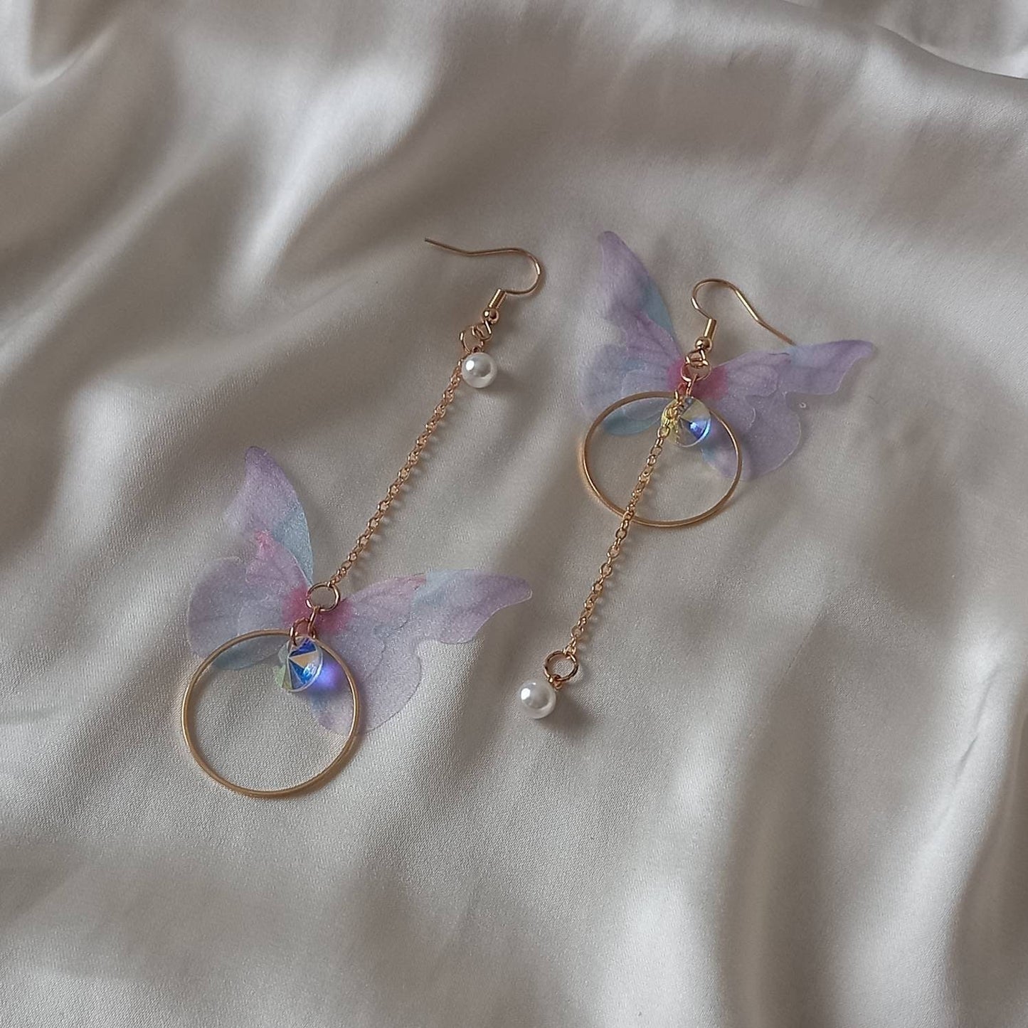 Gold Butterfly Drop Earrings - Lightweight Drop Earrings, Butterfly Earrings, Cute Earrings,Gold Earrings In The UK,Gold Butterfly Jewellery