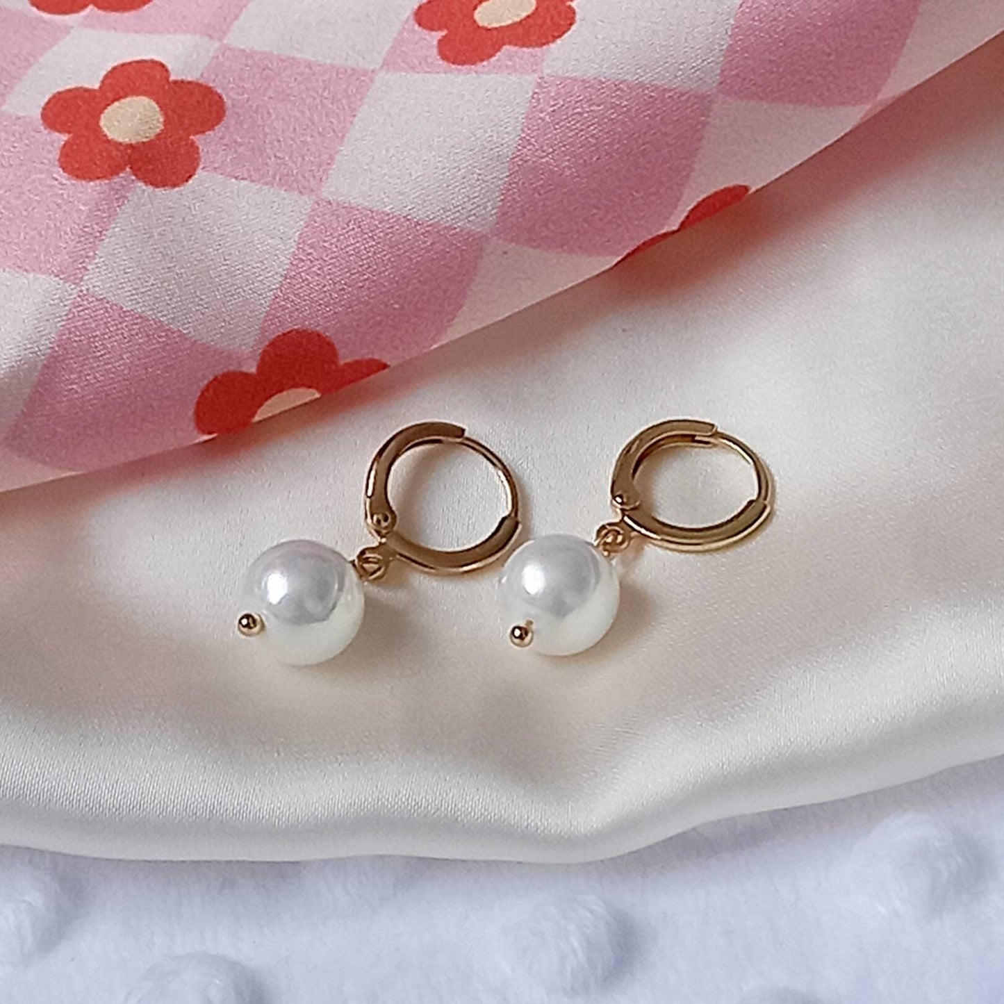 Faux Pearl Drop Earrings - Pearl Earrings, Gold Earrings, Small Earrings, Small Drop Earrings, White Jewellery, Pearl Earrings In The UK