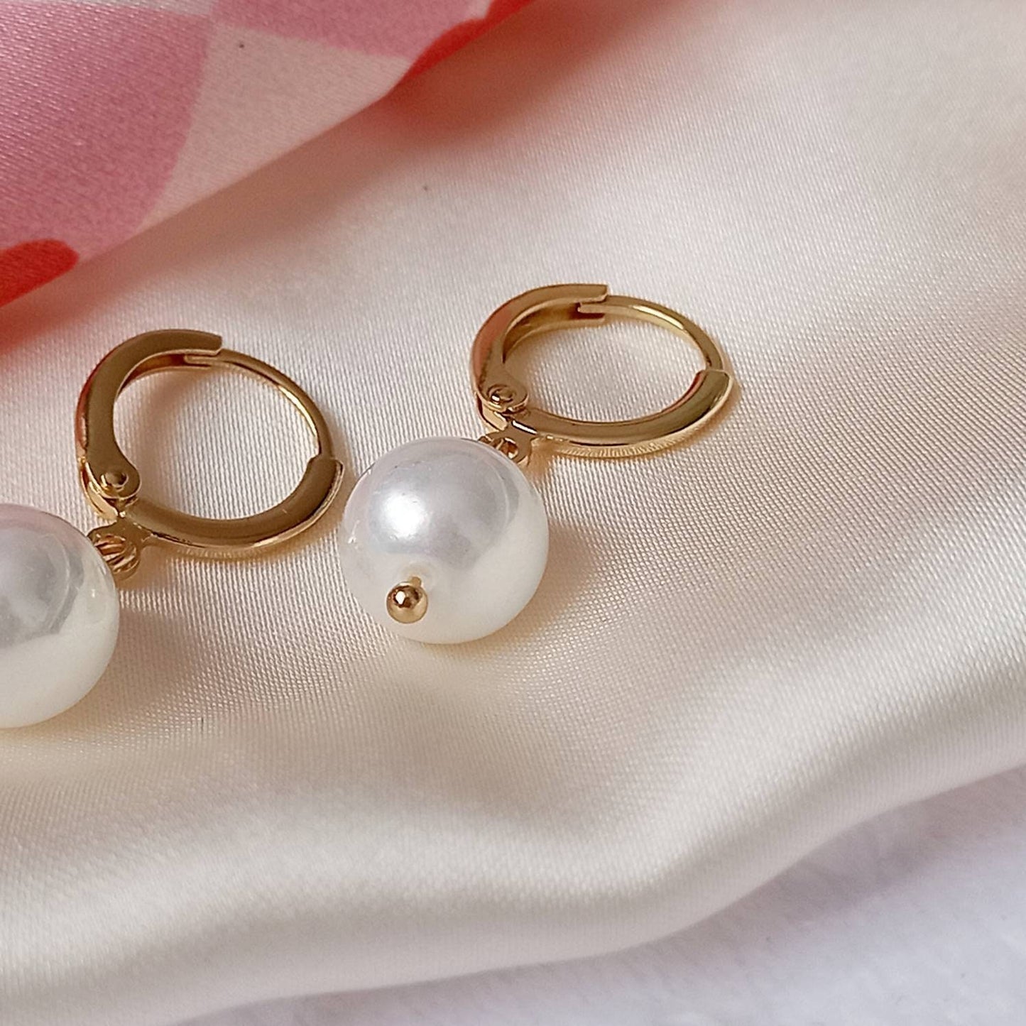Faux Pearl Drop Earrings - Pearl Earrings, Gold Earrings, Small Earrings, Small Drop Earrings, White Jewellery, Pearl Earrings In The UK