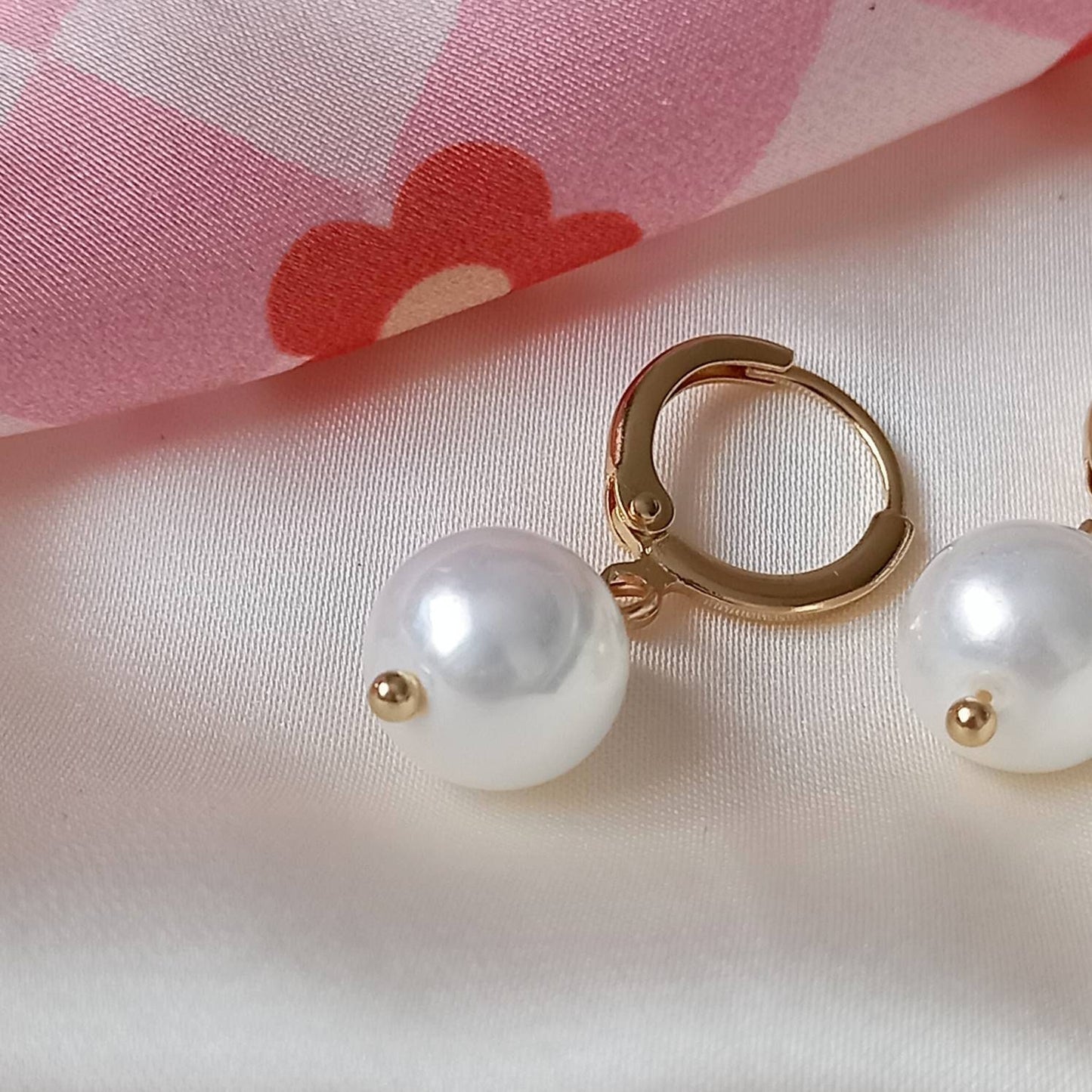 Faux Pearl Drop Earrings - Pearl Earrings, Gold Earrings, Small Earrings, Small Drop Earrings, White Jewellery, Pearl Earrings In The UK