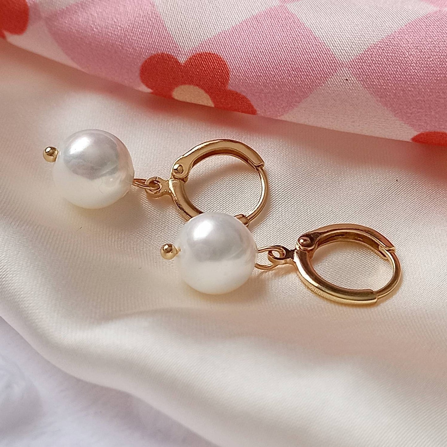 Faux Pearl Drop Earrings - Pearl Earrings, Gold Earrings, Small Earrings, Small Drop Earrings, White Jewellery, Pearl Earrings In The UK