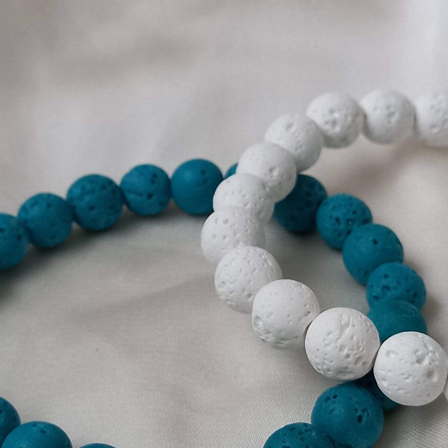 2 Matching Friendship Bead Bracelets - Bead Jewellery, Friendship Accessories, Bead Bracelets, Cute Bracelet, Blue & White Jewellery