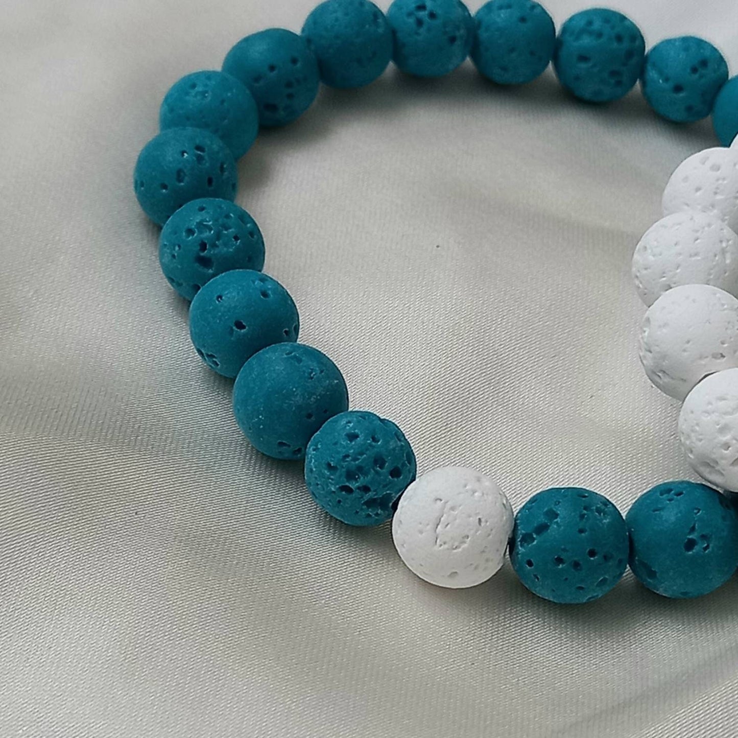 2 Matching Friendship Bead Bracelets - Bead Jewellery, Friendship Accessories, Bead Bracelets, Cute Bracelet, Blue & White Jewellery