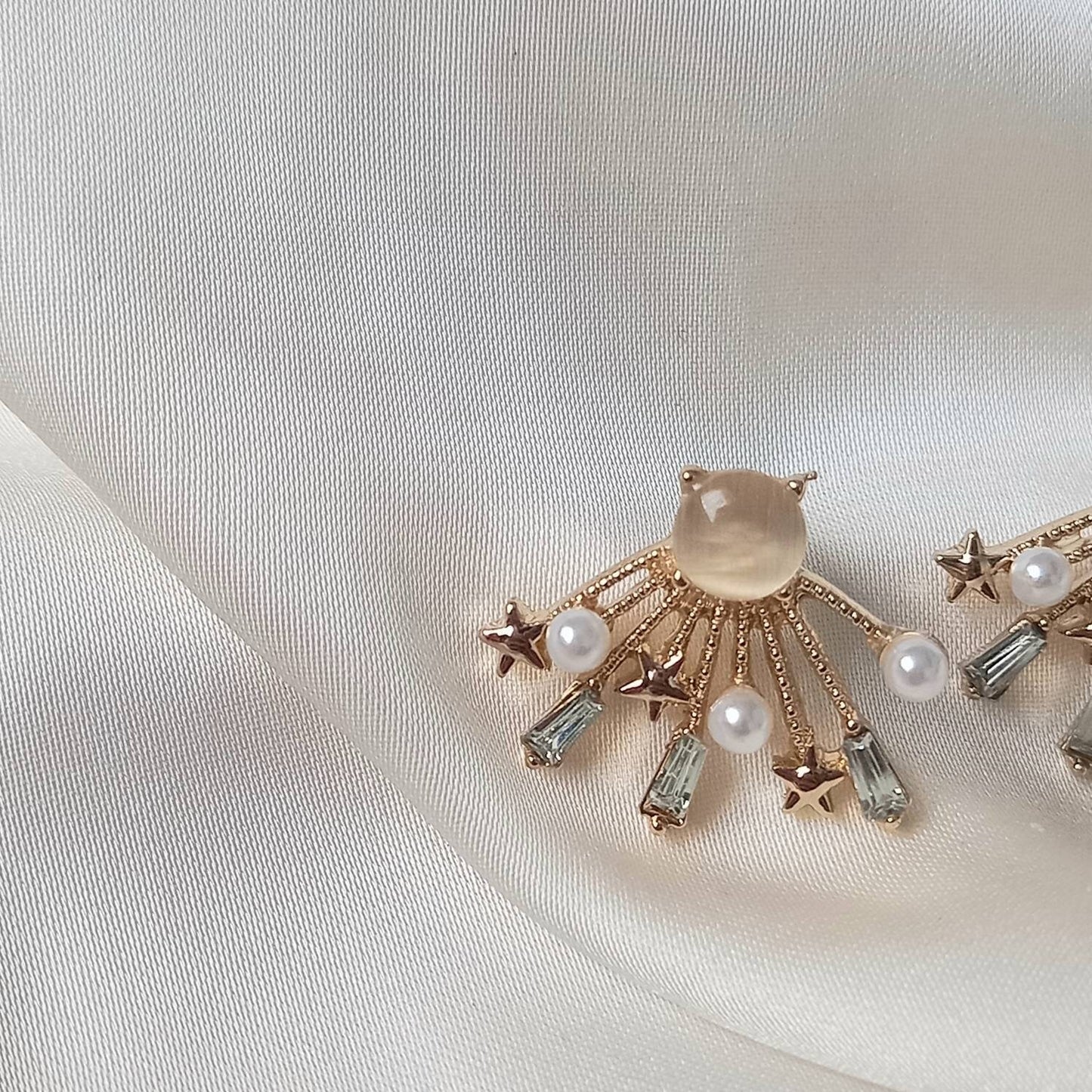Gold Stud Drop Earrings - Pearl Earrings, Star Earrings, Small Earrings, Small Drop Earrings, Small Studs,Gold Jewellery,Earrings In The UK
