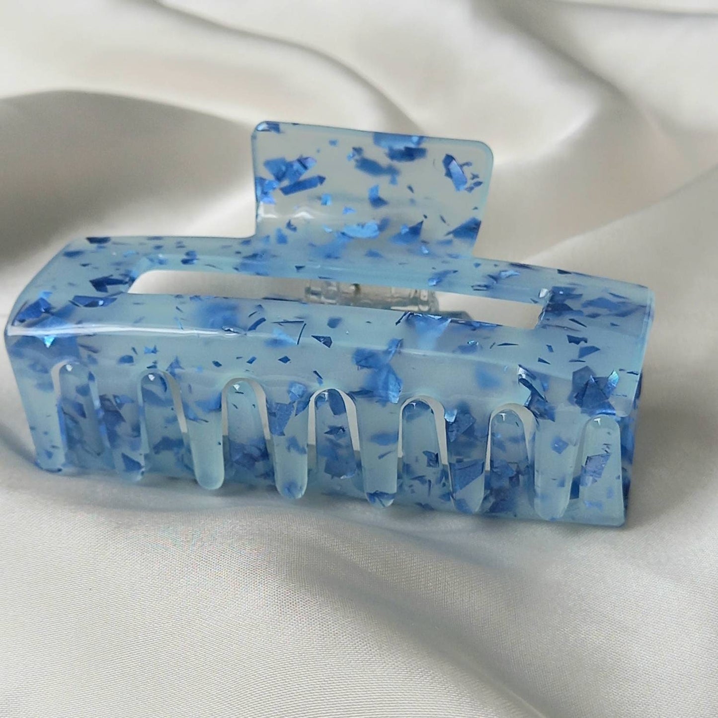Blue Hair Clamp- Hair Clip, Blue Hair Accessories, Blue Hair Claw, Minimalistic Hair Clips, Funky Hair Clip, Blue Hair Clips In The UK