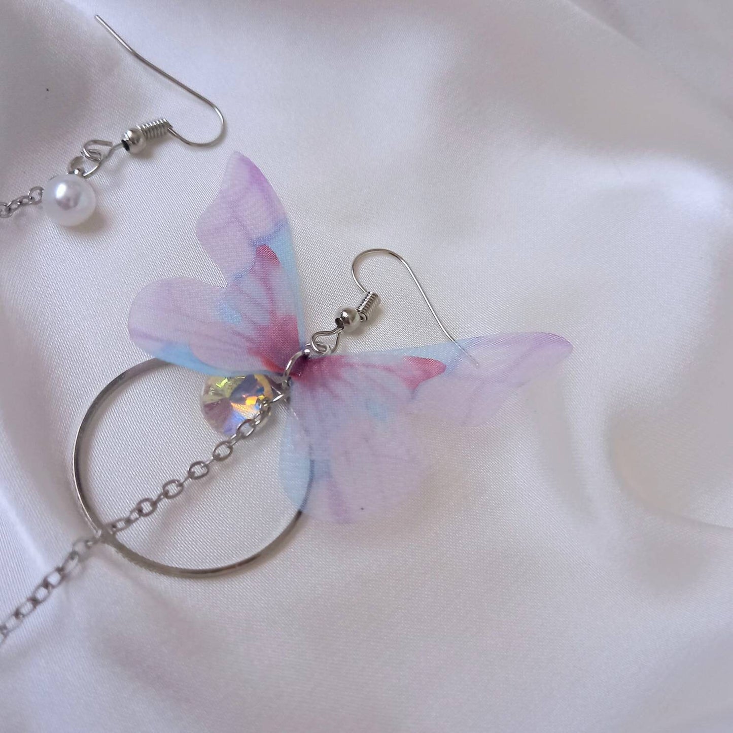 Silver Butterfly Drop Earrings - Lightweight Drop Earrings, Butterfly Earrings, Cute Earrings,Silver Earrings In The UK,Butterfly Jewellery