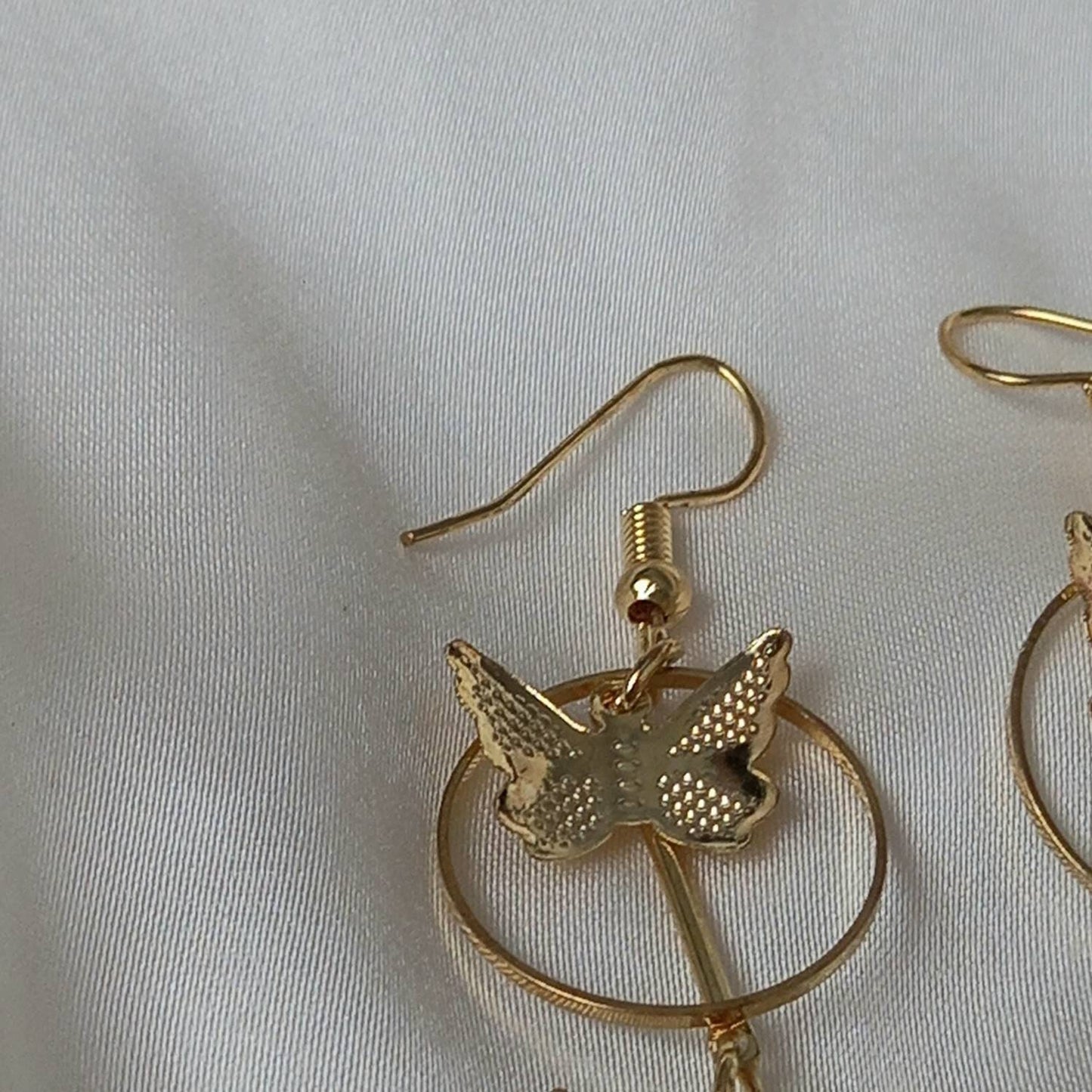 Gold Butterfly Drop Earrings - Lightweight Drop Earrings, Butterfly Earrings, Cute Earrings,Gold Earrings In The UK,Gold Butterfly Jewellery