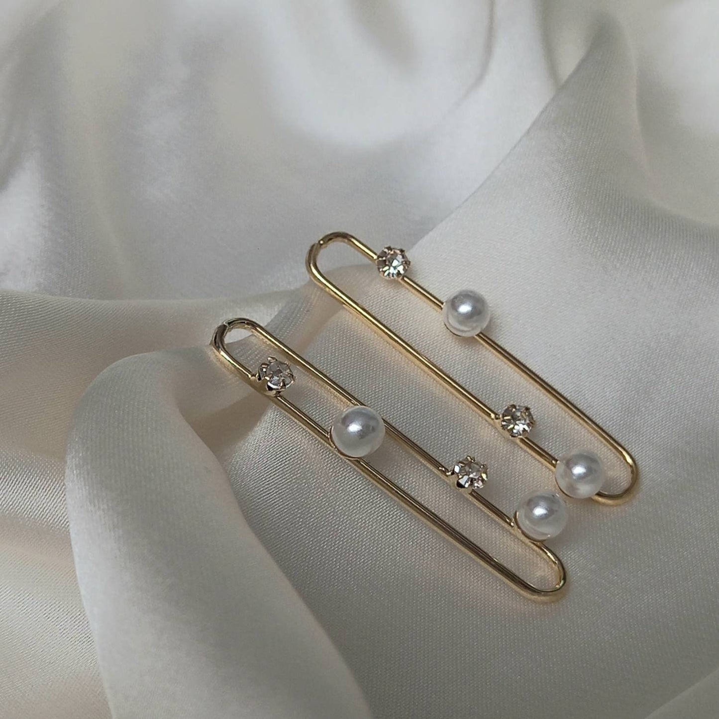 Gold & Pearl Drop Earrings - Pearl Earrings,Gold Earrings,Long Drop Earrings,Thin Drop Earrings,Gold Jewellery, Gold Earrings In The UK