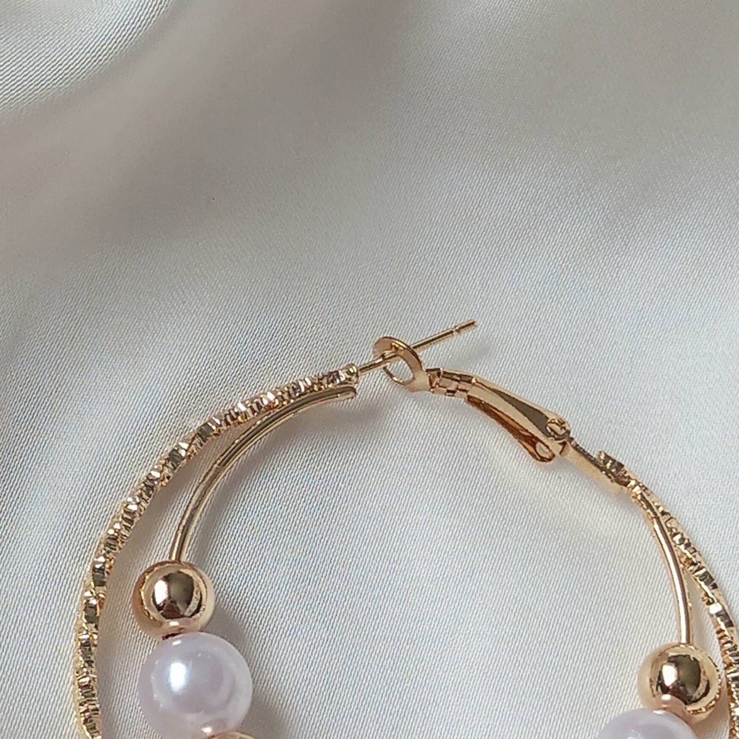 Faux Pearl Hoop Earrings - Pearl Jewellery, Pearl Earrings, Gold Bead Earrings, Hoop Earrings In The UK, Cute Earrings, Pearl Jewellery