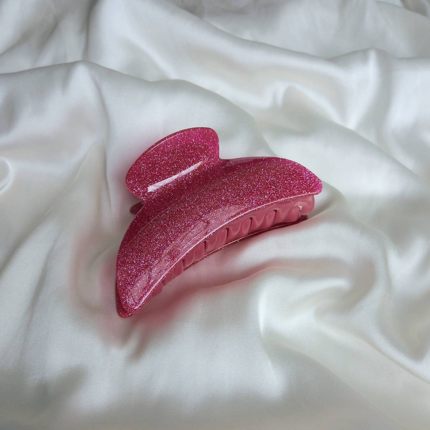 Pink Glitter Hair Clamp- Hair Clip, Pink Hair Accessories, Pink Hair Claw, Minimalistic Hair Clips, Funky Hair Clip, Hair Clips In The UK